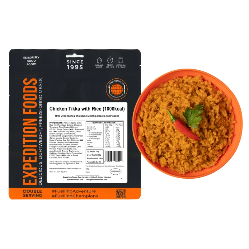 Expedition Foods Chicken Tikka with Rice - 1000kcal-2